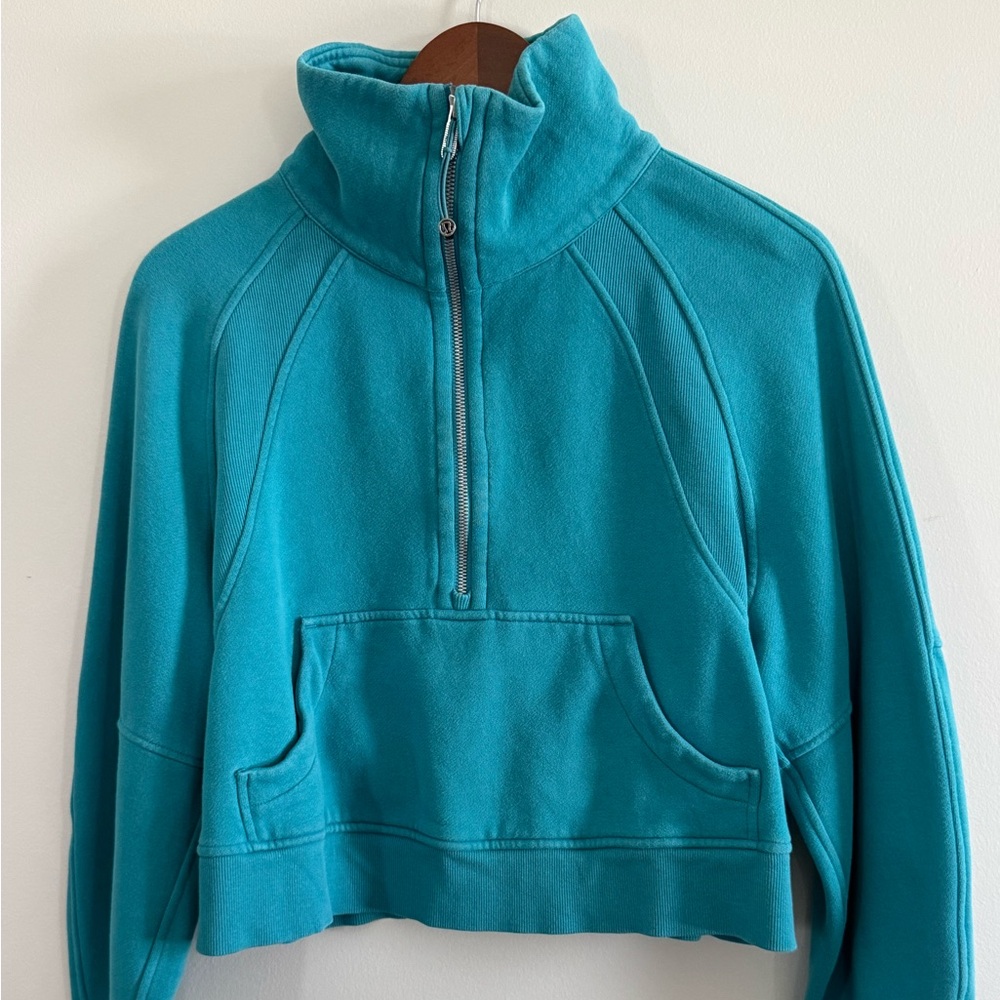 lululemon athletica Turquoise Half-Zip Hoodie